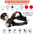 HL-K88 Челник с CREE XML T6 и CREE COB, въртяща се глава на 360 