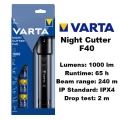 Фенер Varta Night Cutter F40 мощност 1000 лумена, обхват до 240