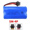 Литиево-йонна батерия 7,4 V 1200 mAh 18650 със SM-4P конектор